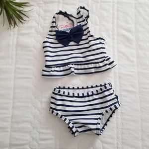Ruffle Butts Striped Two Piece Swimsuit (3-6m) NWT